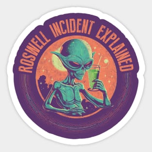 Drunk alien Sticker